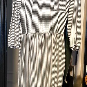 Black and White Striped Dress